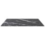 Tablero mesa diseño mármol vidrio templado negro 60x60 cm 6 mm