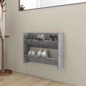 Concrete gray plywood wall shoe rack 80x18x60cm by vidaXL, Shoe racks and shoe organizers - Ref: Foro24-806749, Price: 30,99 ...