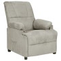 Sillón reclinable de piel de ante artificial gris claro de vidaXL, Sillones - Ref: Foro24-324048, Precio: 199,99 €, Descuento: %