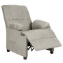 Sillón reclinable de piel de ante artificial gris claro de vidaXL, Sillones - Ref: Foro24-324048, Precio: 199,99 €, Descuento: %