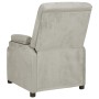 Sillón reclinable de piel de ante artificial gris claro de vidaXL, Sillones - Ref: Foro24-324048, Precio: 199,99 €, Descuento: %