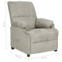 Sillón reclinable de piel de ante artificial gris claro de vidaXL, Sillones - Ref: Foro24-324048, Precio: 199,99 €, Descuento: %