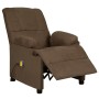 Brown Faux Suede Leather Massage Recliner by vidaXL, Electric massage chairs - Ref: Foro24-324052, Price: 138,57 €, Discount: %