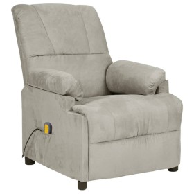 Light Gray Artificial Suede Leather Massage Chair by vidaXL, Electric massage chairs - Ref: Foro24-324054, Price: 171,99 €, D...