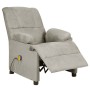 Sillón de masaje de piel de ante artificial gris claro de vidaXL, Sillones de masaje eléctricos - Ref: Foro24-324054, Precio:...