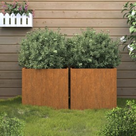 Jardineras 2 unidades acero corten 49x47x46 cm de vidaXL, Maceteros y jardineras - Ref: Foro24-821552, Precio: 104,73 €, Desc...