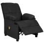 Sillón de masaje reclinable de piel de ante artificial negro de vidaXL, Sillones de masaje eléctricos - Ref: Foro24-324056, P...