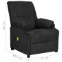 Sillón de masaje reclinable de piel de ante artificial negro de vidaXL, Sillones de masaje eléctricos - Ref: Foro24-324056, P...