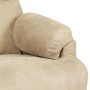 Sillón de masaje reclinable de piel de ante artificial crema de vidaXL, Sillones de masaje eléctricos - Ref: Foro24-324057, P...