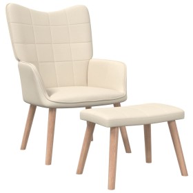 Relax armchair with cream-colored fabric footrest by vidaXL, Armchairs - Ref: Foro24-327932, Price: 127,99 €, Discount: %