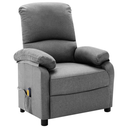 Sillón de masaje tela gris claro de vidaXL, Sillones de masaje eléctricos - Ref: Foro24-324079, Precio: 223,37 €, Descuento: %