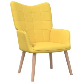 Sillón de relax de tela amarillo mostaza de vidaXL, Sillones - Ref: Foro24-327926, Precio: 102,99 €, Descuento: %