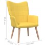 Sillón de relax de tela amarillo mostaza de vidaXL, Sillones - Ref: Foro24-327926, Precio: 104,10 €, Descuento: %