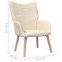 Cream fabric relaxation armchair by vidaXL, Armchairs - Ref: Foro24-327921, Price: 103,36 €, Discount: %