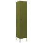 Olive green steel locker cabinet 35x46x180 cm by vidaXL, Lockers and storage cabinets - Ref: Foro24-336252, Price: 195,99 €, ...