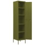 Olive green steel locker cabinet 35x46x180 cm by vidaXL, Lockers and storage cabinets - Ref: Foro24-336252, Price: 195,99 €, ...