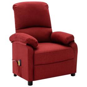 Sillón de masaje de tela rojo tinto de vidaXL, Sillones de masaje eléctricos - Ref: Foro24-324082, Precio: 214,99 €, Descuent...