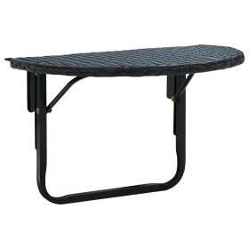 Black synthetic rattan balcony table 60x60x32 cm by vidaXL, Garden tables - Ref: Foro24-41789, Price: 41,02 €, Discount: %