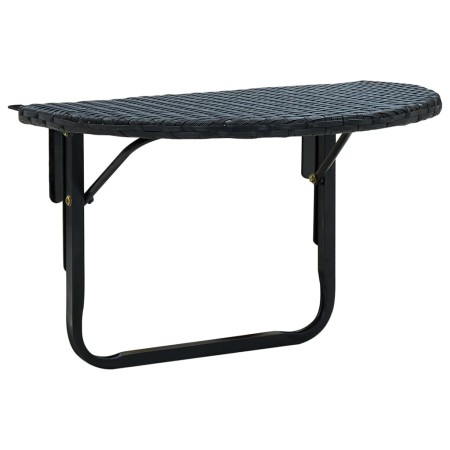 Mesa de balcón de ratán sintético negro 60x60x32 cm de vidaXL, Mesas de jardín - Ref: Foro24-41789, Precio: 41,99 €, Descuent...