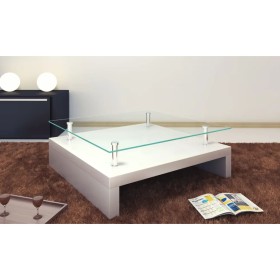 White glass coffee table by vidaXL, Coffee table - Ref: Foro24-60697, Price: 160,99 €, Discount: %