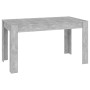 Mesa de comedor contrachapada gris hormigón 140x74,5x76 cm de vidaXL, Mesas de cocina y de comedor - Ref: Foro24-804206, Prec...