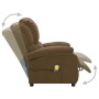 Brown fabric electric massage chair by vidaXL, Electric massage chairs - Ref: Foro24-324083, Price: 178,58 €, Discount: %