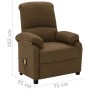 Brown fabric electric massage chair by vidaXL, Electric massage chairs - Ref: Foro24-324083, Price: 178,58 €, Discount: %