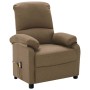 Taupe gray fabric reclining massage chair by vidaXL, Electric massage chairs - Ref: Foro24-324087, Price: 211,99 €, Discount: %