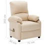 Cream-colored fabric massage chair by vidaXL, Electric massage chairs - Ref: Foro24-324088, Price: 242,99 €, Discount: %