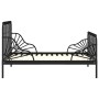 Estructura de cama extensible metal negra 80x130/200 cm de vidaXL, Camas y somieres - Ref: Foro24-324740, Precio: 169,05 €, D...