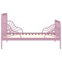 Pink metal extendable bed frame 80x130/200 cm