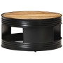 Mesa de centro madera maciza de mango rugosa negra 68x68x36 cm de vidaXL, Mesas de centro - Ref: Foro24-321931, Precio: 256,8...