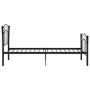 Bed frame with black metal football design 90x200 cm by vidaXL, Beds and slatted bases - Ref: Foro24-324744, Price: 84,99 €, ...