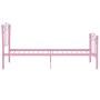 Bed frame with pink metal football design 90x200 cm by vidaXL, Beds and slatted bases - Ref: Foro24-324747, Price: 80,50 €, D...