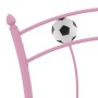 Bed frame with pink metal football design 90x200 cm