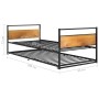 Black metal removable bed frame 90x200 cm