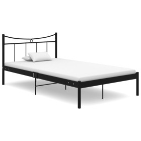 Black metal bed frame 120x200 cm by vidaXL, Beds and slatted bases - Ref: Foro24-324798, Price: 178,99 €, Discount: %