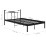 Schwarzer Metallbettrahmen 120x200 cm von vidaXL, Betten und Lattenroste - Ref: Foro24-324798, Preis: 178,20 €, Rabatt: %