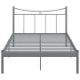 Gray metal bed frame 120x200 cm