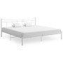 White metal bed frame 200x200 cm by vidaXL, Beds and slatted bases - Ref: Foro24-324811, Price: 138,55 €, Discount: %