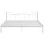 White metal bed frame 200x200 cm by vidaXL, Beds and slatted bases - Ref: Foro24-324811, Price: 150,99 €, Discount: %