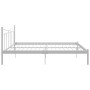 White metal bed frame 200x200 cm by vidaXL, Beds and slatted bases - Ref: Foro24-324811, Price: 150,99 €, Discount: %