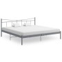 Gray metal bed frame 200x200 cm by vidaXL, Beds and slatted bases - Ref: Foro24-324812, Price: 138,18 €, Discount: %