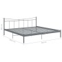 Gray metal bed frame 200x200 cm by vidaXL, Beds and slatted bases - Ref: Foro24-324812, Price: 138,18 €, Discount: %