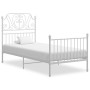 Estructura de cama de metal blanco 90x200 cm de vidaXL, Camas y somieres - Ref: Foro24-324842, Precio: 131,78 €, Descuento: %