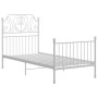 Estructura de cama de metal blanco 90x200 cm de vidaXL, Camas y somieres - Ref: Foro24-324842, Precio: 131,78 €, Descuento: %