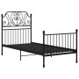 Black metal bed frame 100x200 cm by vidaXL, Beds and slatted bases - Ref: Foro24-324844, Price: 119,20 €, Discount: %