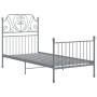 Gray metal bed frame 100x200 cm