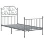 Gray metal bed frame 100x200 cm by vidaXL, Beds and slatted bases - Ref: Foro24-324846, Price: 119,99 €, Discount: %