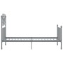 Gray metal bed frame 100x200 cm